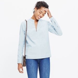 Madewell Chambray Popover Top